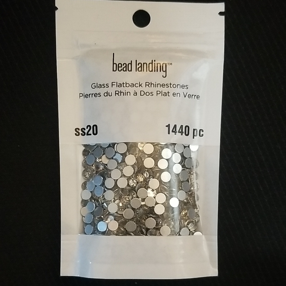 Bead Landing Clear Glass Flatback Rhinestones